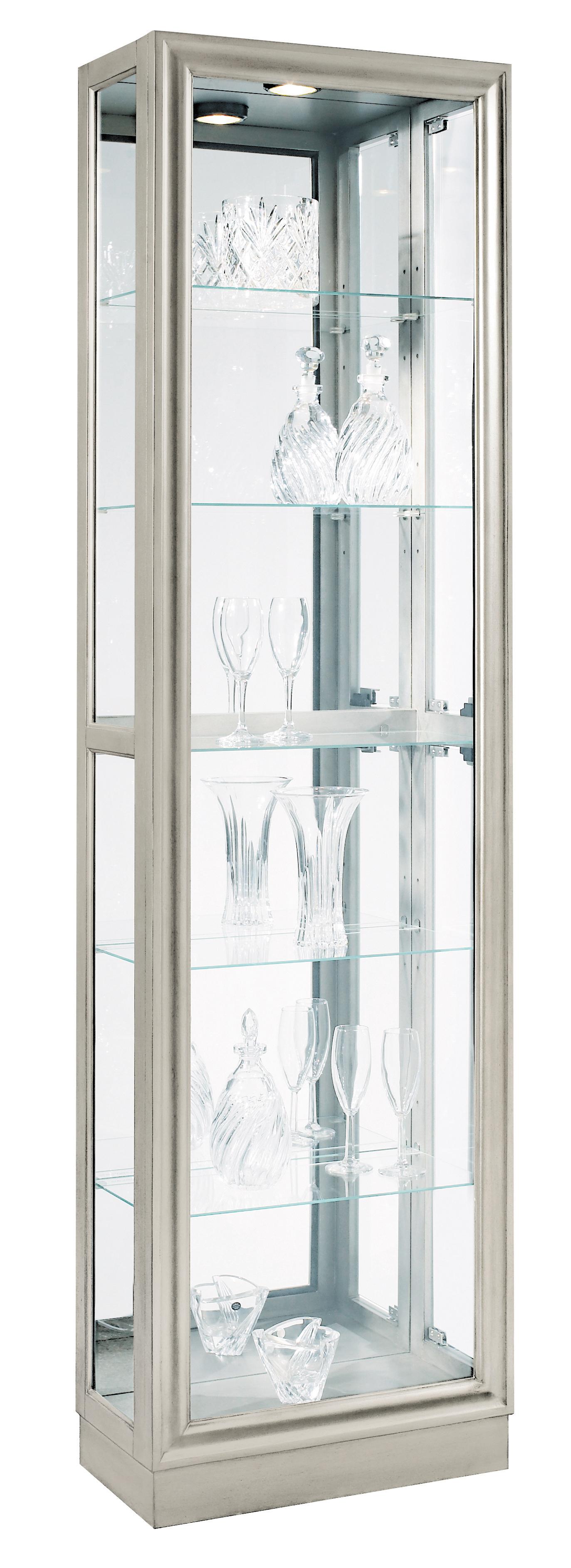 Silver top curio cabinet